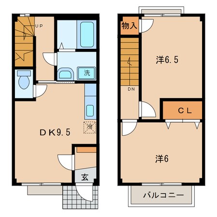 幸田駅 徒歩9分 1-2階の物件間取画像